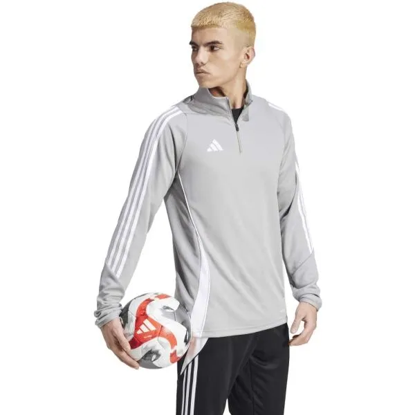 adidas TIRO24 TRAINING TOP Pánska mikina, sivá, veľkosť