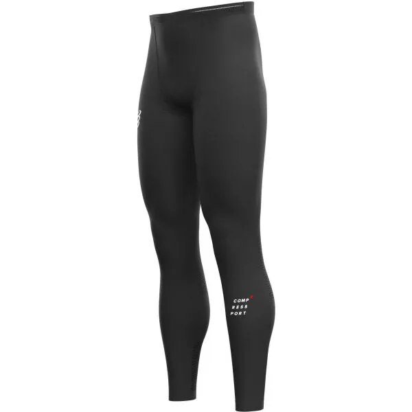 Compressport RUN UNDER CONTROL FULL TIGHTS Pánske bežecké kompresné legíny, čierna, veľkosť