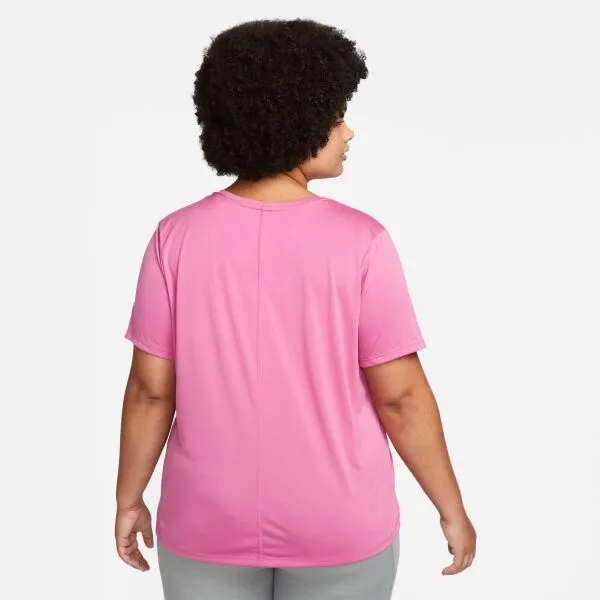 Nike ONE DF SS STD TOP PLUS W Dámske športové tričko plus size, ružová, veľkosť