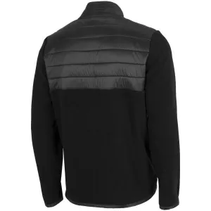 Pánska turistická flisová mikina so zipsom 4F MENS FLEECE PLM014A-20S-DEEP BLACK