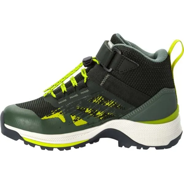Jack Wolfskin VILI HIKER TEXAPORE MID K Detská treková obuv, zelená, veľkosť