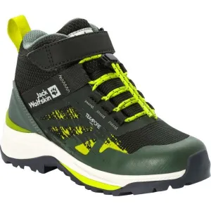 Jack Wolfskin VILI HIKER TEXAPORE MID K Detská treková obuv, zelená, veľkosť
