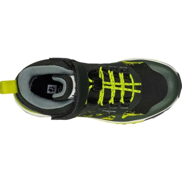 Jack Wolfskin VILI HIKER TEXAPORE MID K Detská treková obuv, zelená, veľkosť