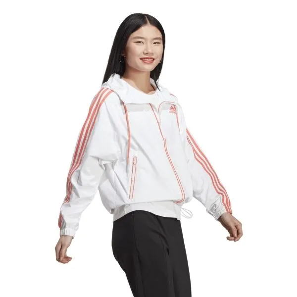 adidas BSC 3S W.R. J Dámska vetrovka, biela, veľkosť
