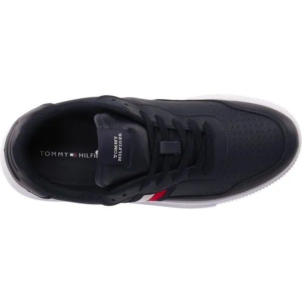 Tommy Hilfiger SUPERCUP LEATHER STRIPES Pánska tenisová obuv, tmavo modrá, veľkosť