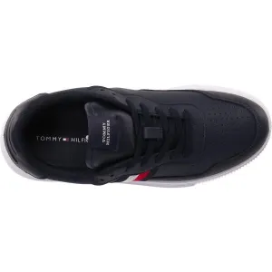 Tommy Hilfiger SUPERCUP LEATHER STRIPES Pánska tenisová obuv, tmavo modrá, veľkosť