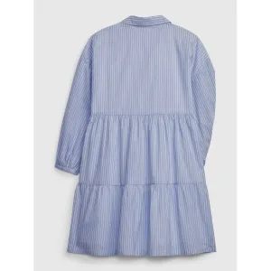GAP LS STRIPED Dievčenské šaty, svetlomodrá, veľkosť