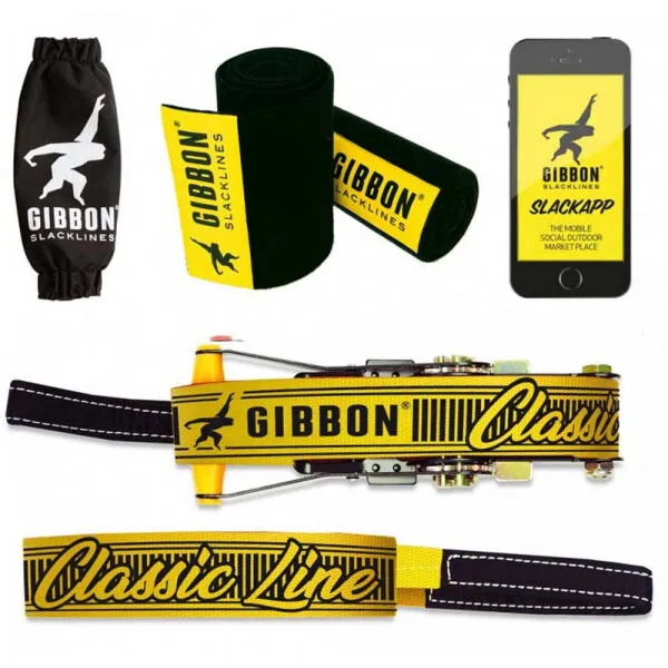 Slackline Gibbon Slacklines Classic Line XL Treewear Set