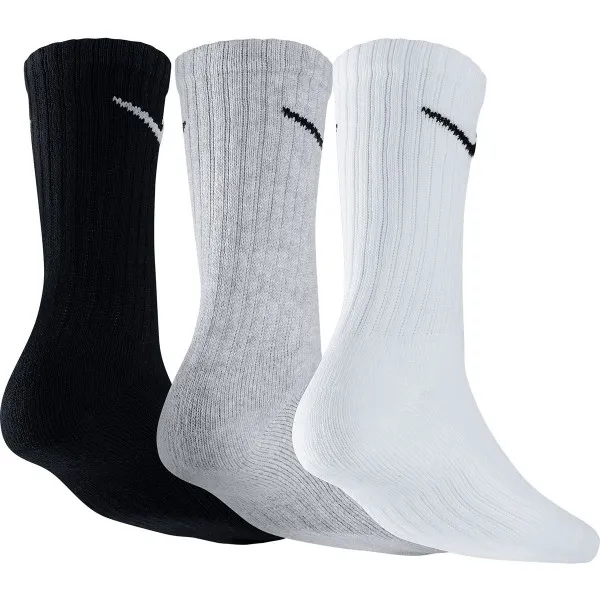 Nike 3PPK VALUE COTTON CREW 3PPK VALUE COTTON CREW - Športové ponožky, čierna, veľkosť