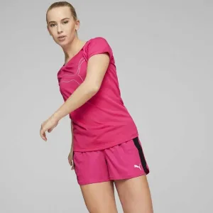 Puma TRAIN FAVORITE JERSEY CAT TEE Dámske tričko, ružová, veľkosť