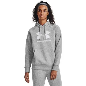 Under Armour RIVAL FLEECE BIG LOGO Dámska mikina, sivá, veľkosť S