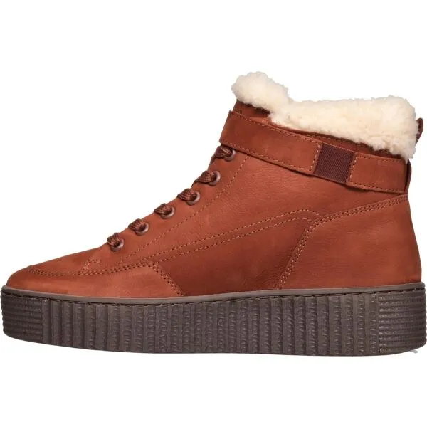 Tommy Hilfiger FAUX FUR NUBUCK LOW LACE-UP Dámska členková obuv, hnedá, veľkosť