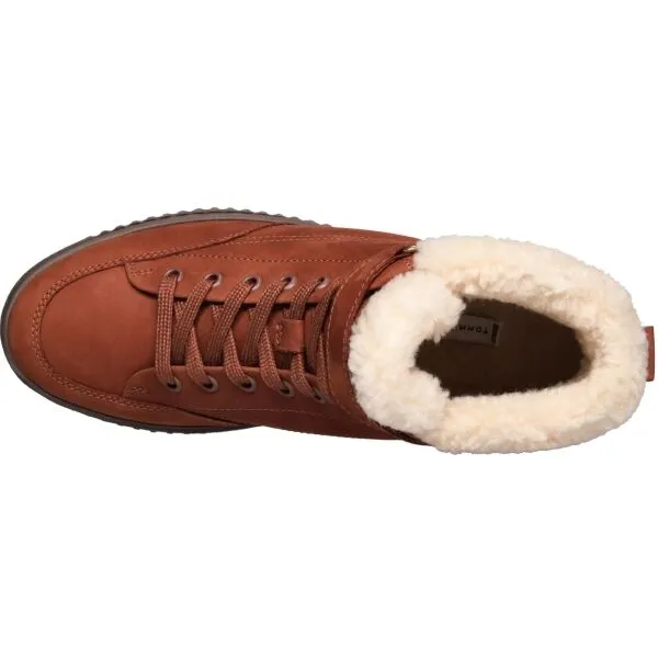 Tommy Hilfiger FAUX FUR NUBUCK LOW LACE-UP Dámska členková obuv, hnedá, veľkosť