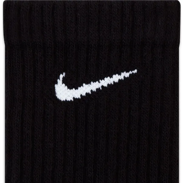 Nike EVERYDAY CUSH CREW 3PR U Ponožky, čierna, veľkosť