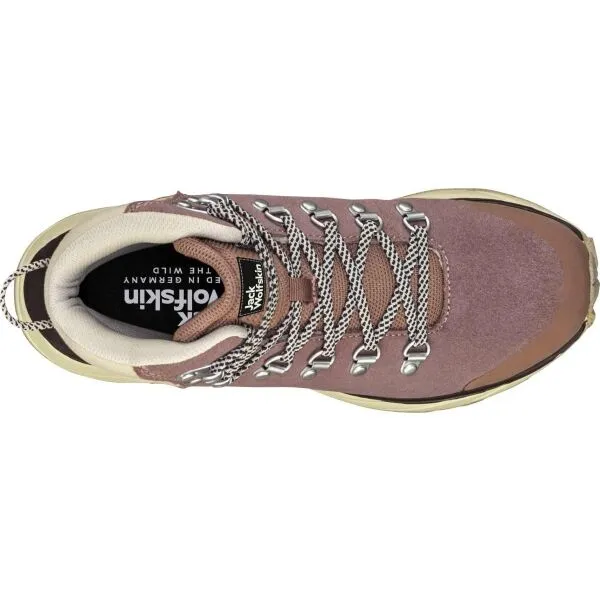 Jack Wolfskin TERRAVENTURE URBAN MID W Dámska turistická obuv, ružová, veľkosť