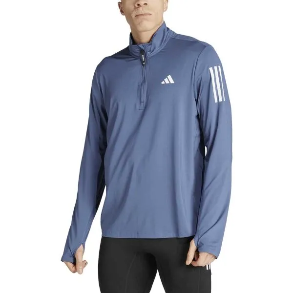adidas OWN THE RUN HALF-ZIP Pánska bežecká bunda, modrá, veľkosť