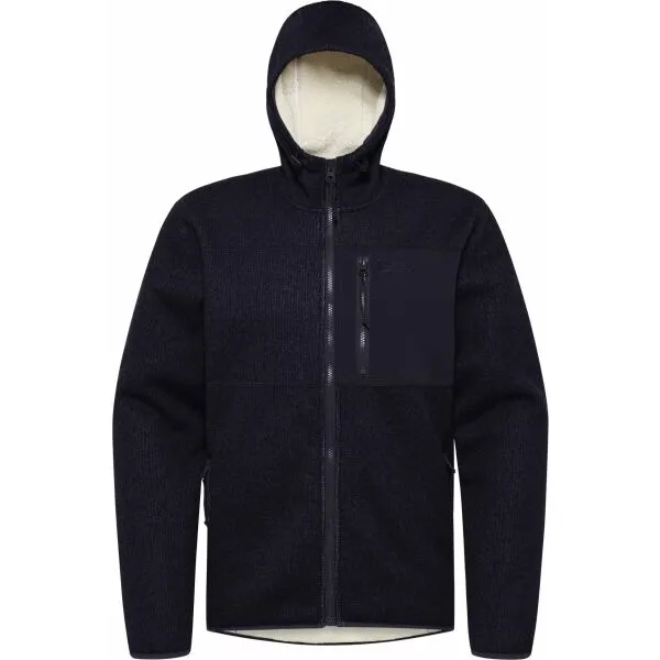 Jack Wolfskin KAMINFEUER HOODED JKT M Pánska outdoorová mikina, tmavo modrá, veľkosť