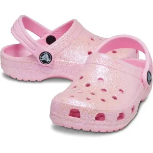 Crocs CLASSIC GLITTER CLOG T Detská nazúvacia obuv, ružová, veľkosť 22/23