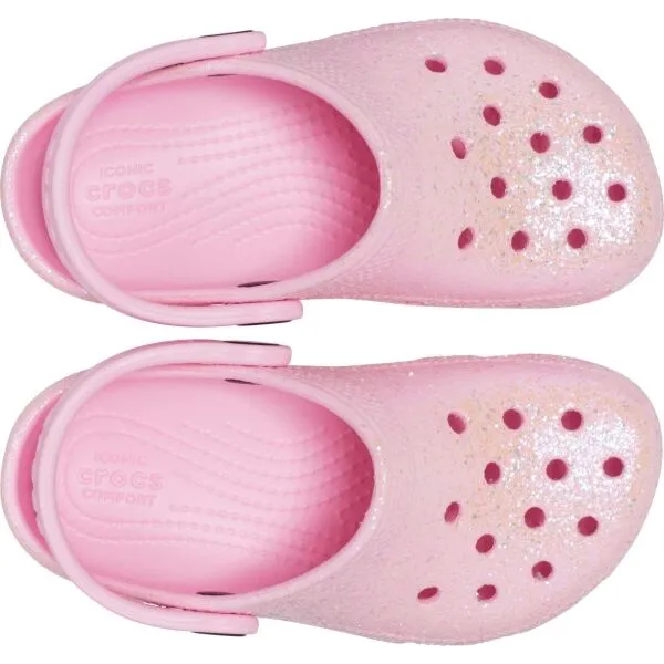 Crocs CLASSIC GLITTER CLOG T Detská nazúvacia obuv, ružová, veľkosť 22/23