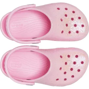Crocs CLASSIC GLITTER CLOG T Detská nazúvacia obuv, ružová, veľkosť 22/23