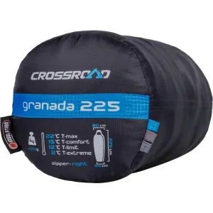 Crossroad GRANADA 225 Spací vak, modrá, veľkosť 225 cm - pravý zips
