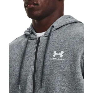Pánska tréningová mikina so zipsom UNDER ARMOUR UA Essential Fleece FZ Hood-GRY-1373881-012