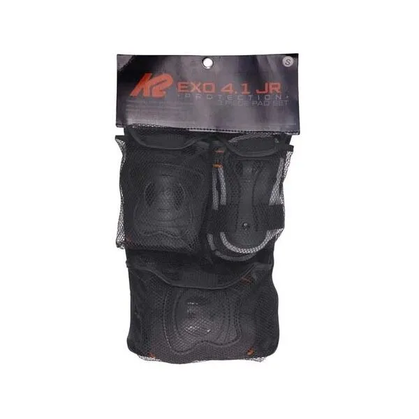 K2 EXO 4.1. JR PAD SET Sada detských chráničov na korčule, čierna, veľkosť