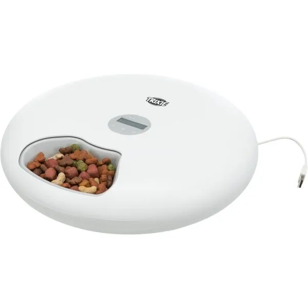 TRIXIE AUTOMATIC FEEDER TX5+1 Automatický dávkovač krmiva, biela, veľkosť