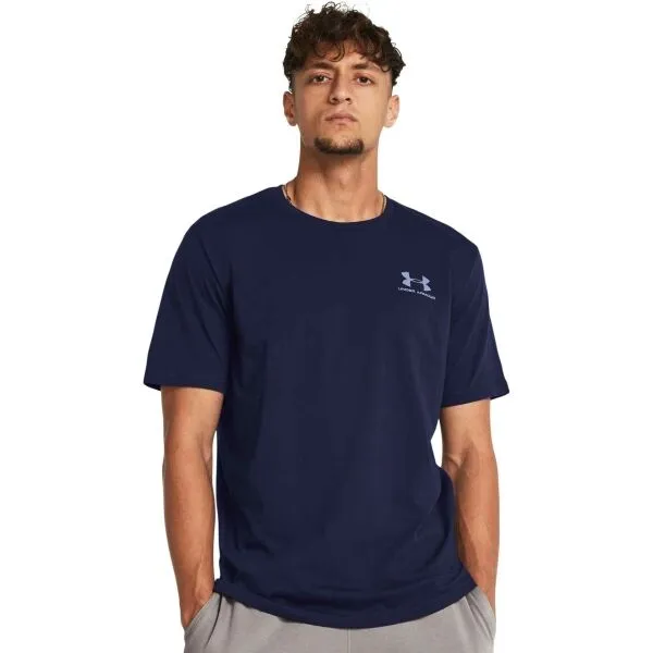 Pánske tričko s krátkym rukávom UNDER ARMOUR UA M SPORTSTYLE LC SS-BLU