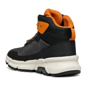 Geox J FLEXYPER PLUS B ABX A Chlapčenská členková obuv, čierna, veľkosť
