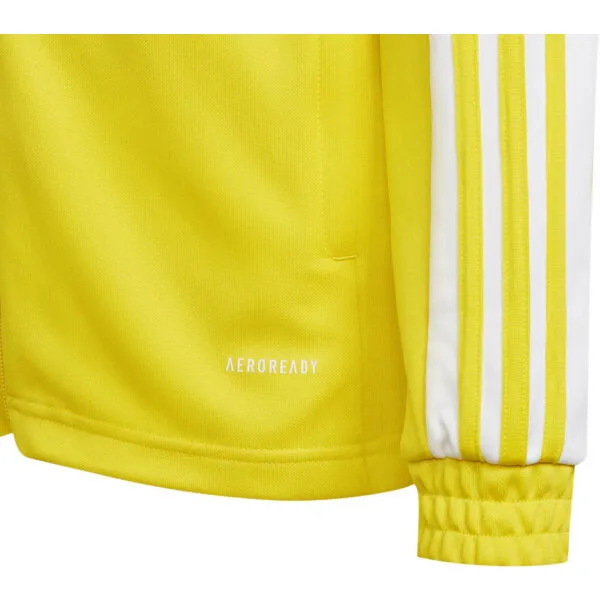 adidas SQ21 TR JKT Y Chlapčenská futbalová mikina, žltá, veľkosť