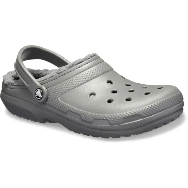 Crocs CLASSIC FUZZ LINED CLOG Dámska nazúvacia obuv, sivá, veľkosť 36/37