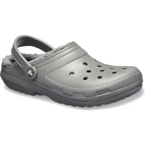 Crocs CLASSIC FUZZ LINED CLOG Dámska nazúvacia obuv, sivá, veľkosť 36/37