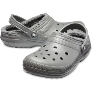 Crocs CLASSIC FUZZ LINED CLOG Dámska nazúvacia obuv, sivá, veľkosť 36/37