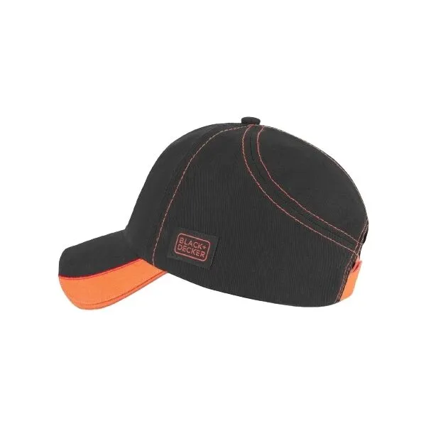 BLACK & DECKER CAP Pracovná šiltovka vystužená krytom, čierna, veľkosť UNI