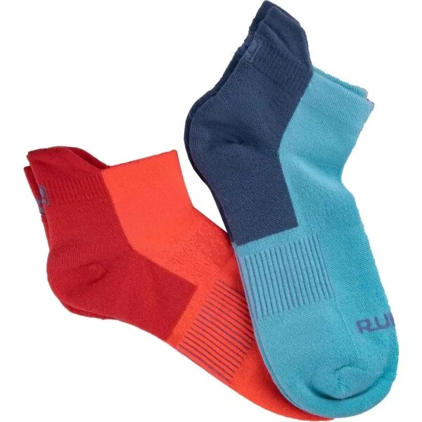 Runto RUN SOCKS W 2P 2 páry športových ponožiek s antibakteriálnou úpravou, oranžová, veľkosť