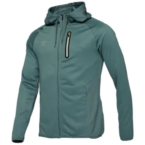 Umbro SPORTSWEAR FULL ZIP HOODIE Pánská mikina na zips, tmavo zelená, veľkosť
