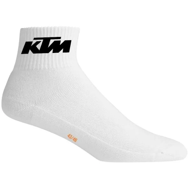 KTM SOCKS SHORTY 3P Unisex ponožky, biela, veľkosť