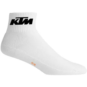 KTM SOCKS SHORTY 3P Unisex ponožky, biela, veľkosť