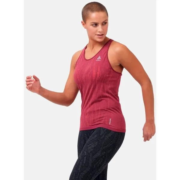 Odlo W BLACKCOMB LIGHT ECO BI TOP CREW NECK SINGLET Dámske funkčné tielko, vínová, veľkosť