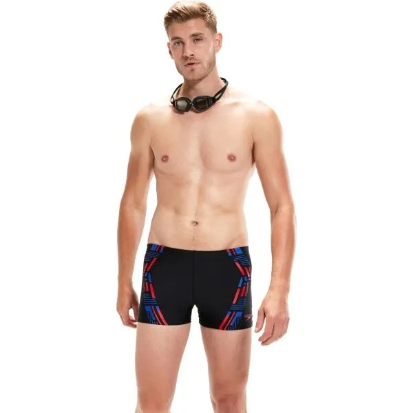 Speedo TECH PRINT AQUASHORT Pánske plavky, čierna, veľkosť