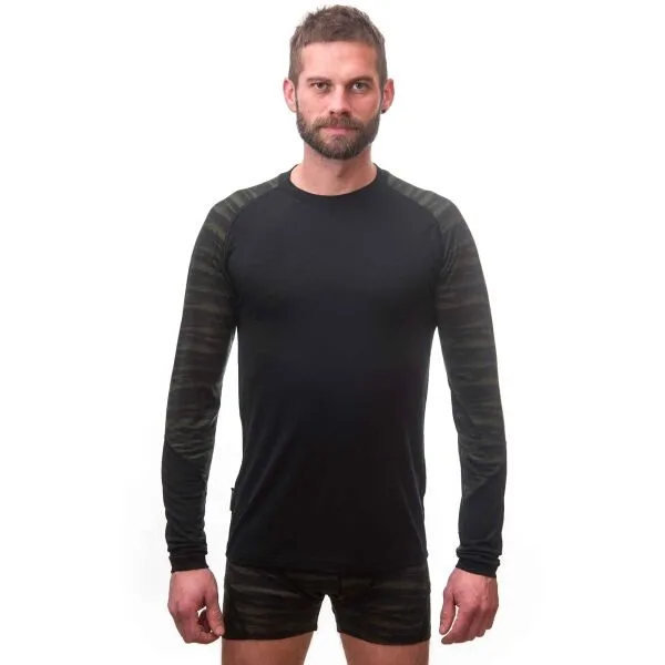 Sensor MERINO IMPRESS Pánske tričko, čierna, veľkosť