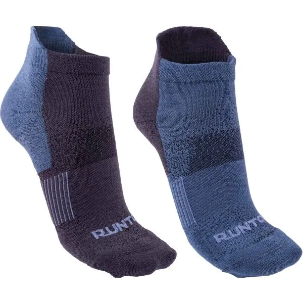 Runto RUN SOCKS  2P 2 páry športových ponožiek s antibakteriálnou úpravou, tmavo sivá, veľkosť