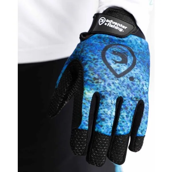 ADVENTER & FISHING LONG Pánske rukavice na lovenie rýb na mori, čierna, veľkosť L/XL