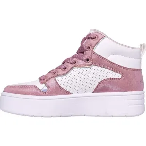 Skechers COURT HIGH - SHINE KICKS Dievčenská vychádzková obuv, biela, veľkosť