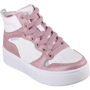 Skechers COURT HIGH - SHINE KICKS Dievčenská vychádzková obuv, biela, veľkosť