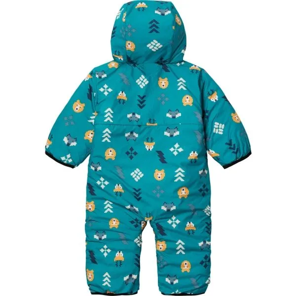 Columbia POWDER LITE REVERSIBLE BUNTING Detská zimná kombinéza, zelená, veľkosť 18-24M