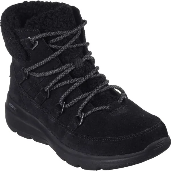Skechers GLACIAL ULTRA - WINTER IS COMING Dámska zimná obuv, čierna, veľkosť