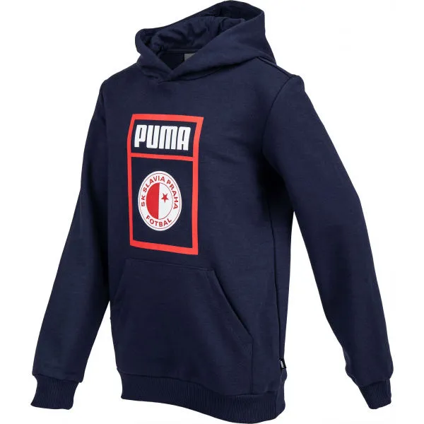 Puma SLAVIA PRAGUE GRAPHIC TEE JR Juniorská mikina, tmavo modrá, veľkosť