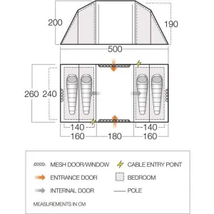 Vango CASTELWOOD 400 PACKAGE Rodinný stan, tmavo zelená, veľkosť